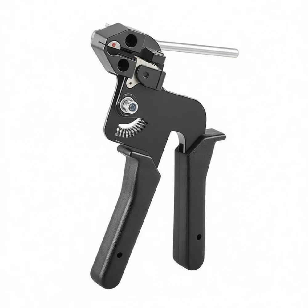 Manual Metal Cable Tie Gun Tensioning Tool For Stainless Steel Strips Heavy Duty Industrial Fastening Plier Hand Tool