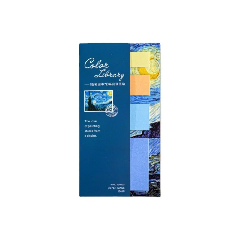 100 ورقة لكل كتاب ملاحظات لاصقة ملونة تصميم ذاتي اللصق ملصقات مكتبية توضيحات الطالب مذكرات أدوات مكتبية للطلاب