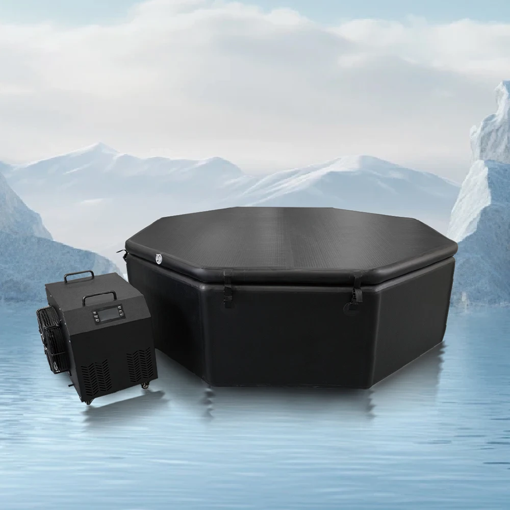 Coofull Popular Design Polygon Ice Bath Plunge Bathtub Inflatable Drop Stitch Pvc Spa Hot Tub