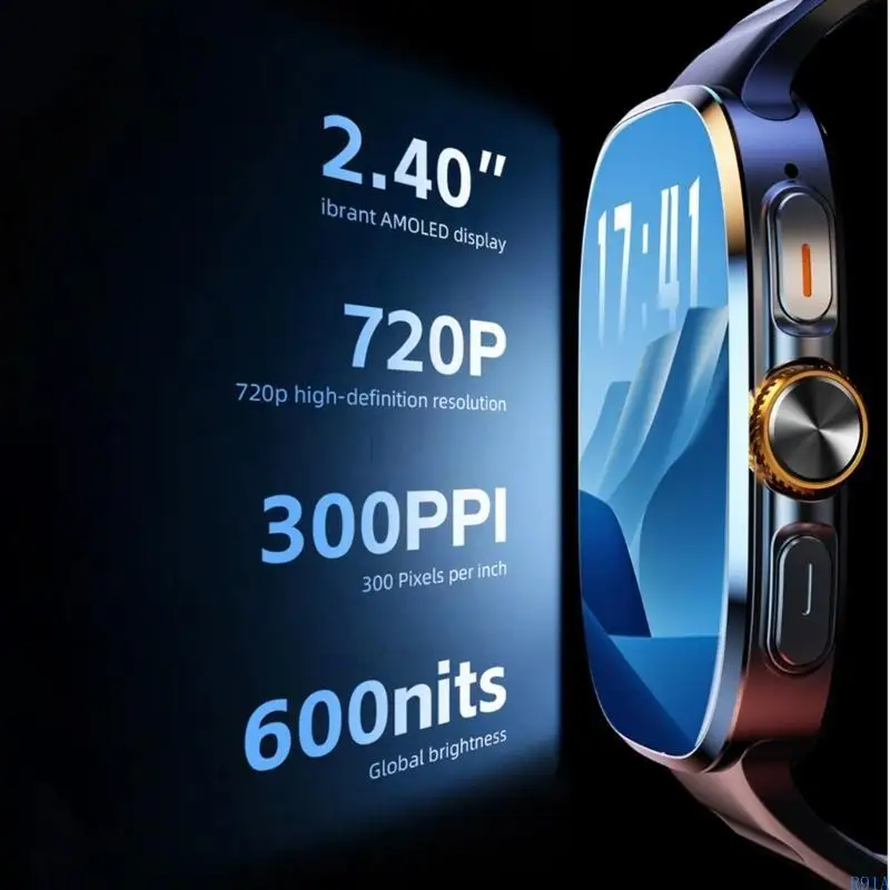 R91A Aluminum Plastic Smartwatch 2.4Inch Screen Independent Cellular Calling Multifunctional Activity Tracking