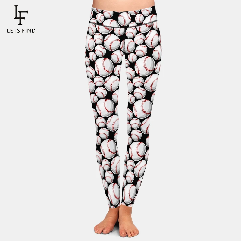 LETSFIND 3D Balls Print High Quaility Women Pant Fashion High Waist Fitness Soft Comfortable Stretch Full Leggings