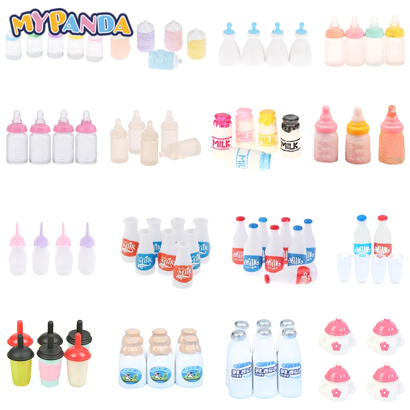 Multiple Styles Simulation Mini Milk Bottle Miniature Doll  Baby Bottle Super Cute Dollhouse Accessories