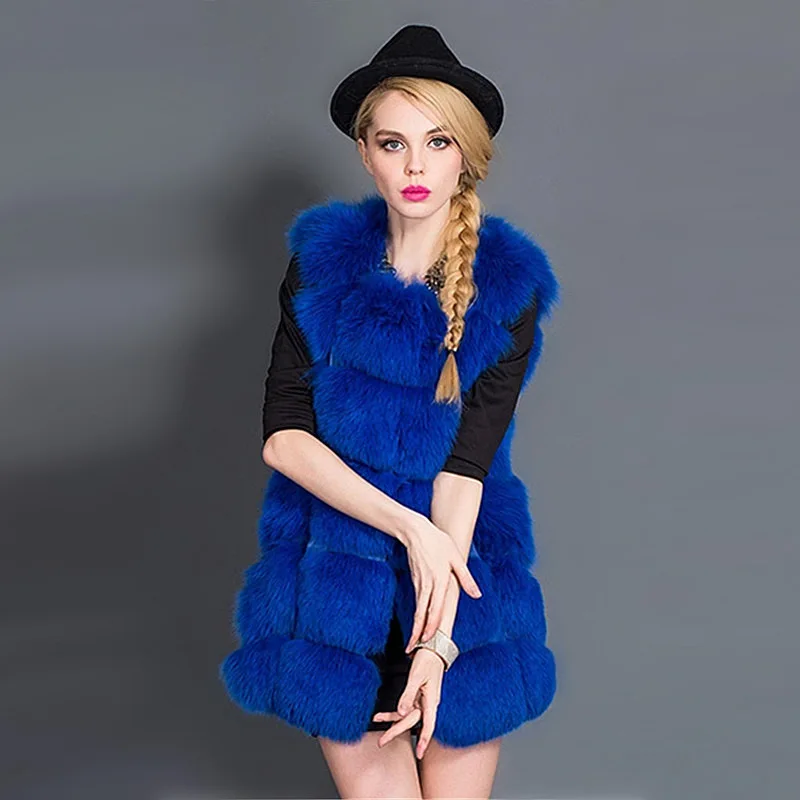 Cappotto di pelliccia imitazione spessa delle donne di stile caldo di modo femminile inverno nuovo gilet di pelliccia sciolto