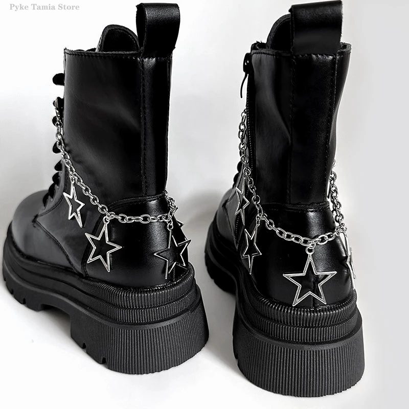 JoHollow Stars Hearts Pentagram Pendentif Chaussures en métal pour femmes, Accessoires de décoration de chaussures, Bottes de fête, Bijoux de mode bricolage