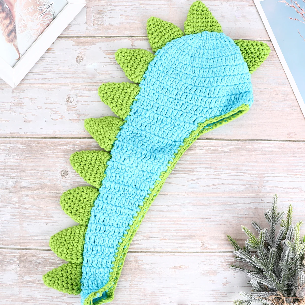 

Knitted Dinosaur Baby Photography Costume Soft Handmade Newborn Outfit Baby Photoshoot Props Infant Photo Clothes