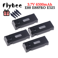 3.7V 6500Mah RC Drone Battery Accessory For E88 E88PRO Ls-E525 E525 PRO Mini Uav Drone Battery Special Rc Parts 1/2/3/5/10Pcs