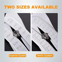 ABKW-2X Precise Thread Size Checker Keychain,Bolt And Nut Identifier Gauge Size Gauge Precise Bolt Size Finder Keychain