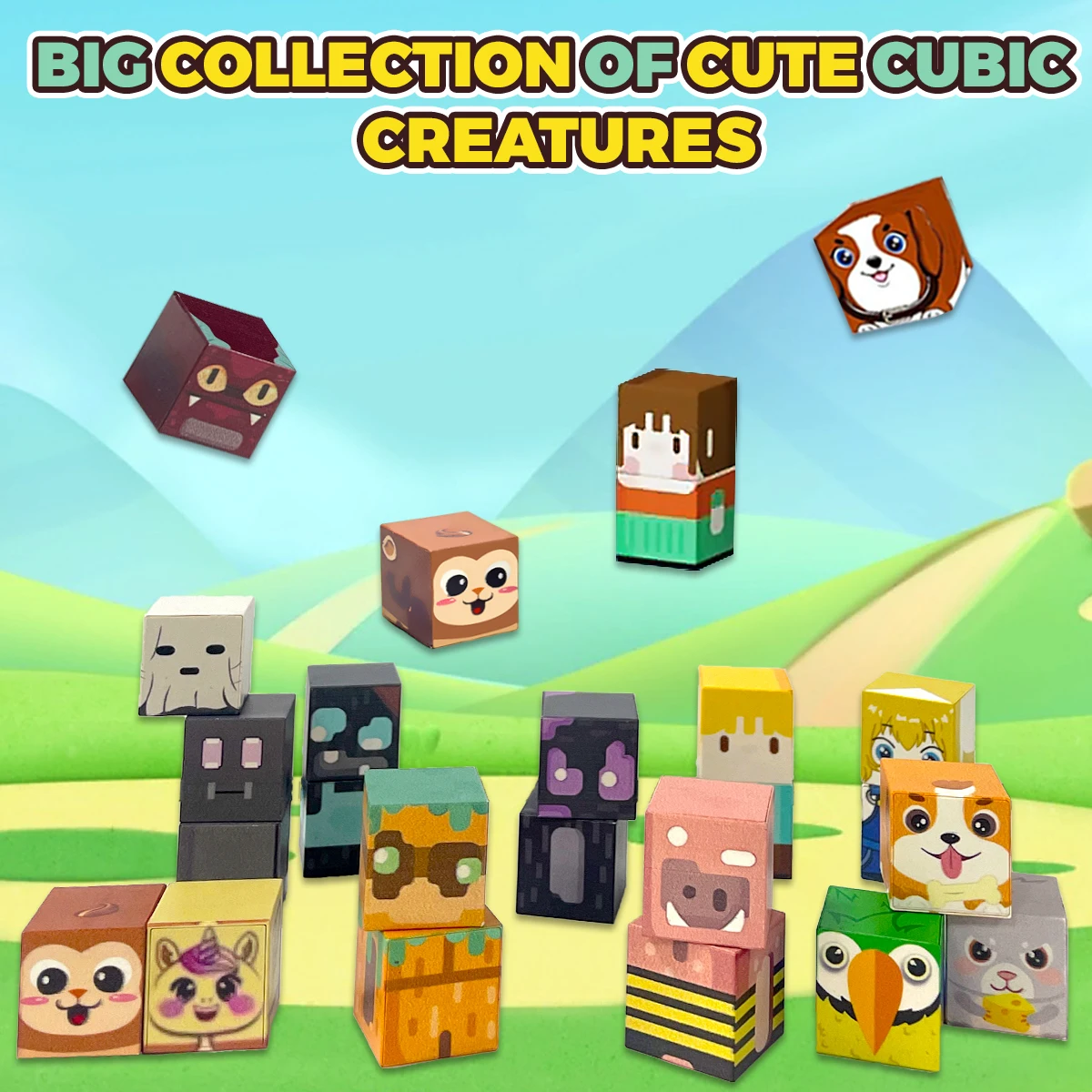 磁気ビルディングブロックおもちゃ キャラクター 動物 磁石付き 組み立ておもちゃ STEM感覚ギフト 子供 男の子 女の子向け 16/36個