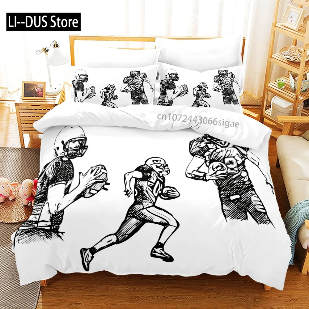 

Football Bedding Set Single Twin Full Queen King Size Sports Bed Set Aldult Kid Bedroom Duvetcover Sets 3D Print 012
