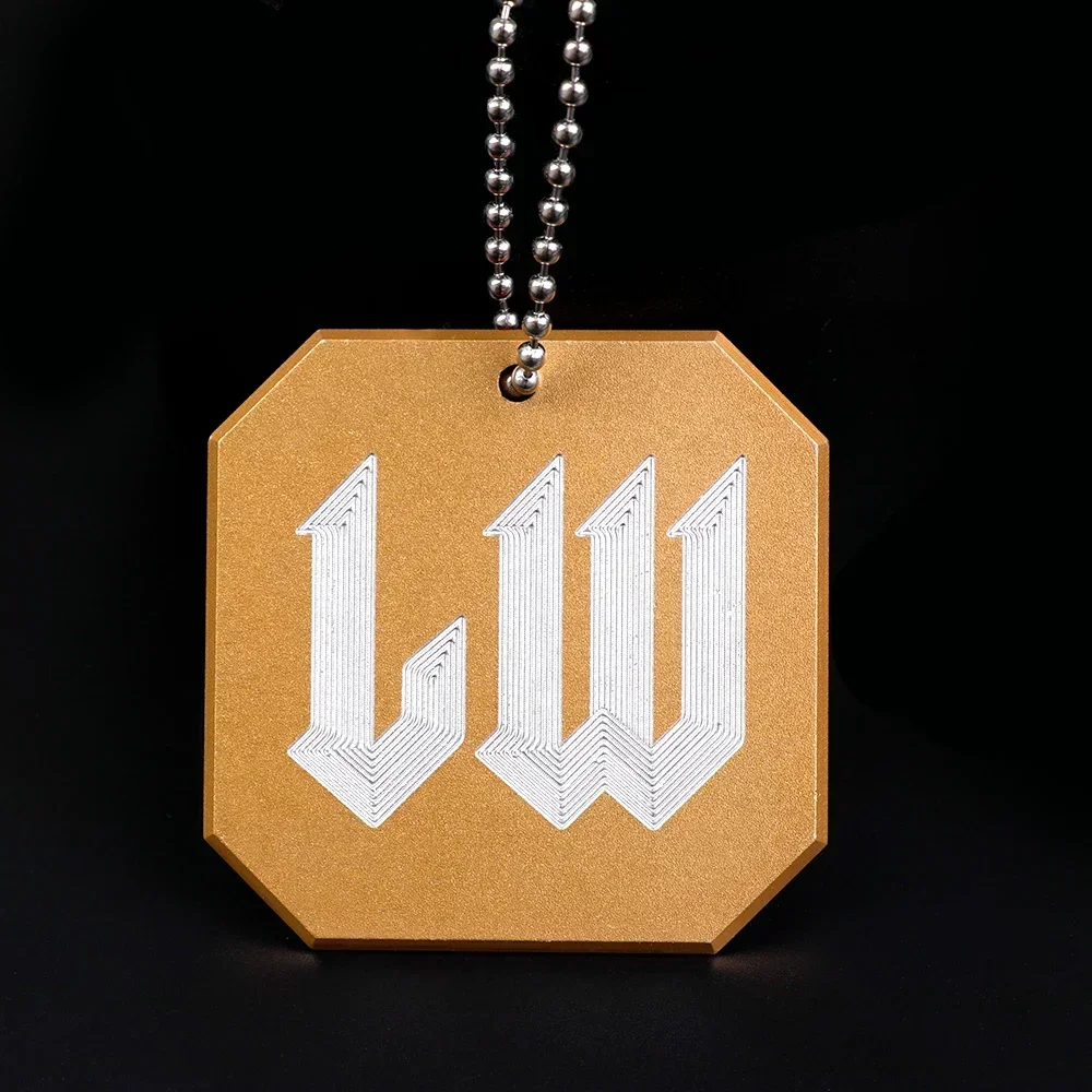 LW Badge Car Gear Shift Knob Tag Key Ring Interior Metal Emblem