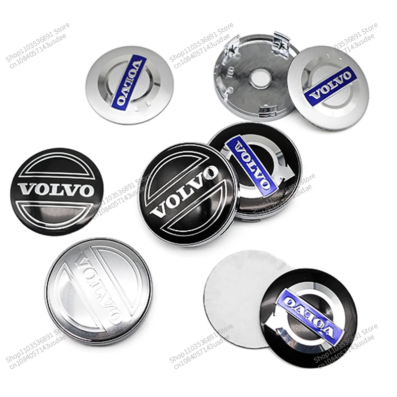 4pcs 56/60mm Car Wheel Center Hub Cap Stickers Wheel Hub Covers For Volvo Rdesign T6 AWD C30 C70 S40 S60 S70 S80 S90 V40 XC70