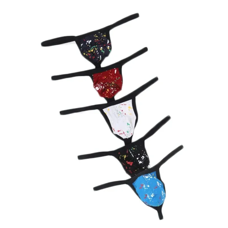 

5PCS Male Thong Underwear Men Cueca Underwear Shorts Low Waist Sexy Breathable Underpants Pouch Briefs Panties Mens Briefs