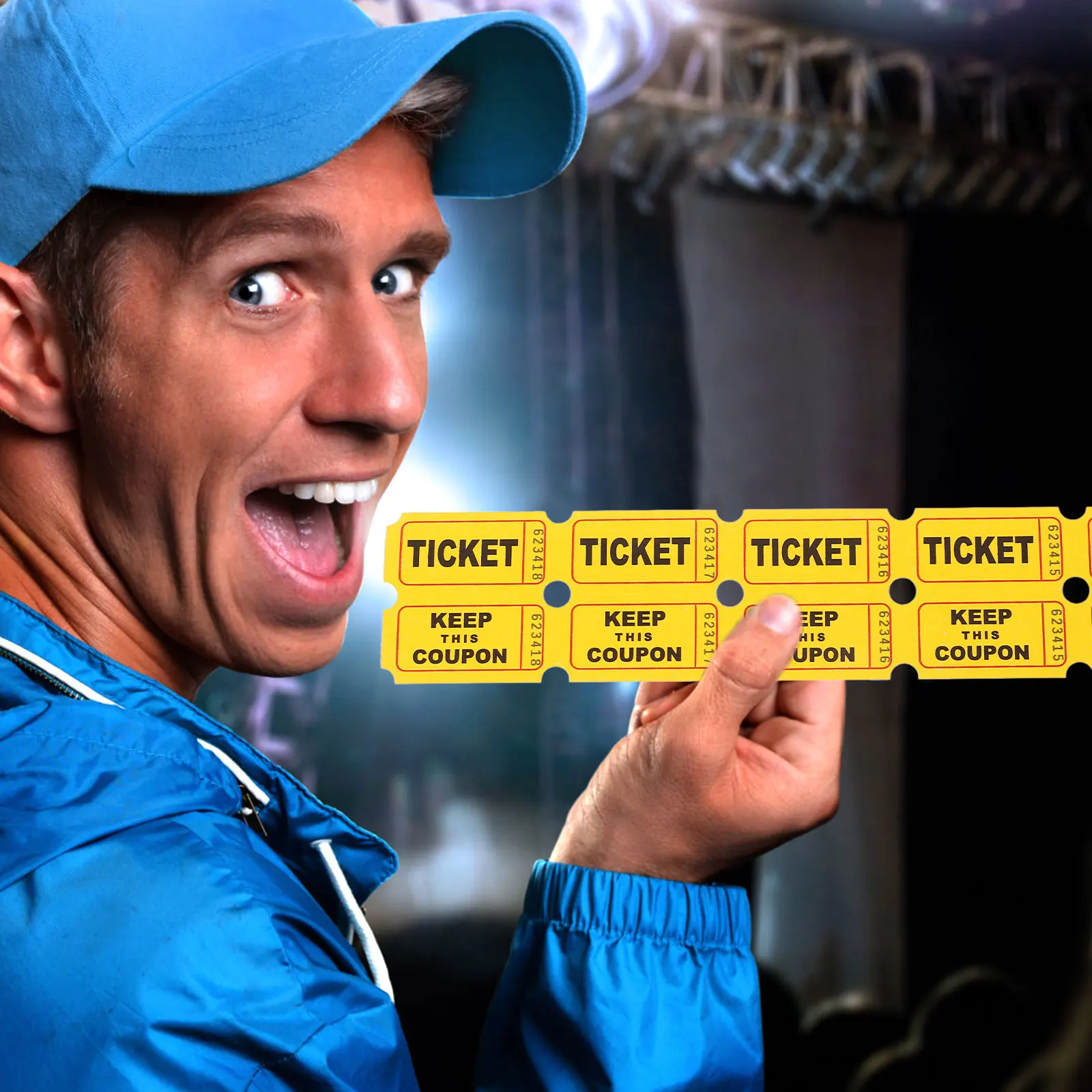 

600 pcs Event Paper Double Roll Raffle For Events Raffle Tickets Carnival Tickets Roll Double Offset Prizes