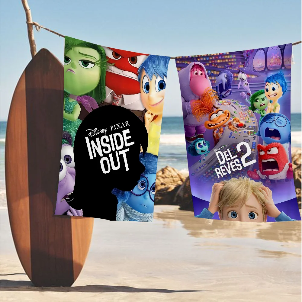 

P-Prints I-Inside Out 2 Microfiber Beach Towel Absorbent Quick Dry Soft Yoga Swimming Resort Mountain Climbing Towel