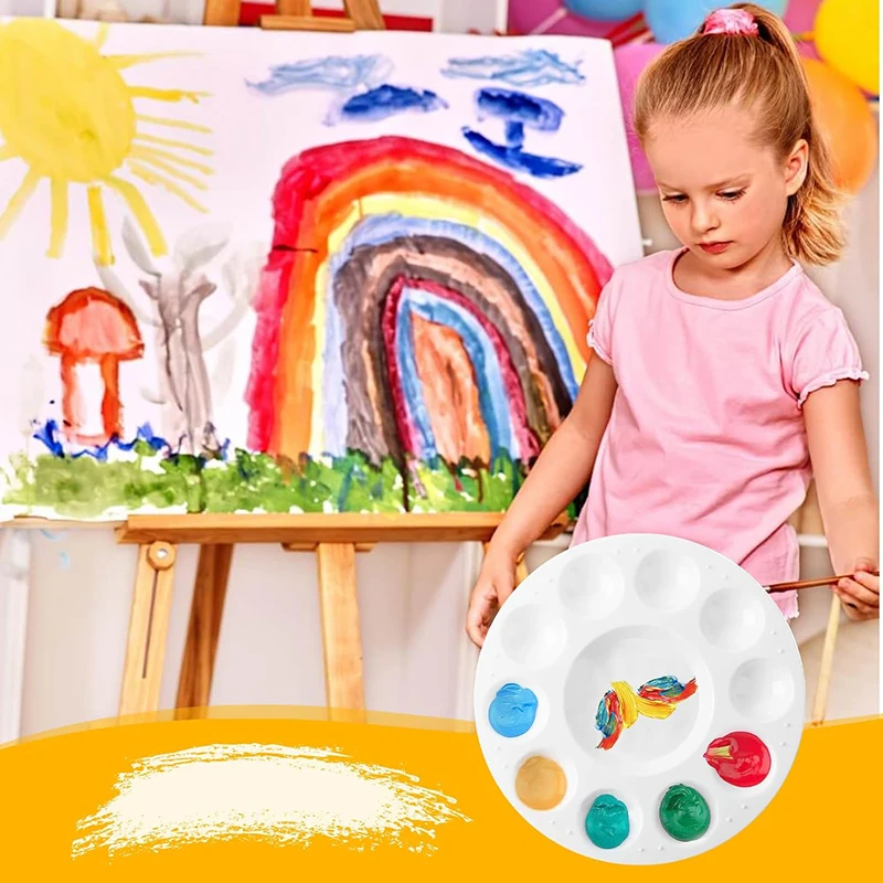 1 قطعة لوحة ألوان صينية الصباغ الأطفال رسم اللعب مكتب اللوازم التعليمية لطلاب الفن المبتدئين سهلة التنظيف TMZ #2
