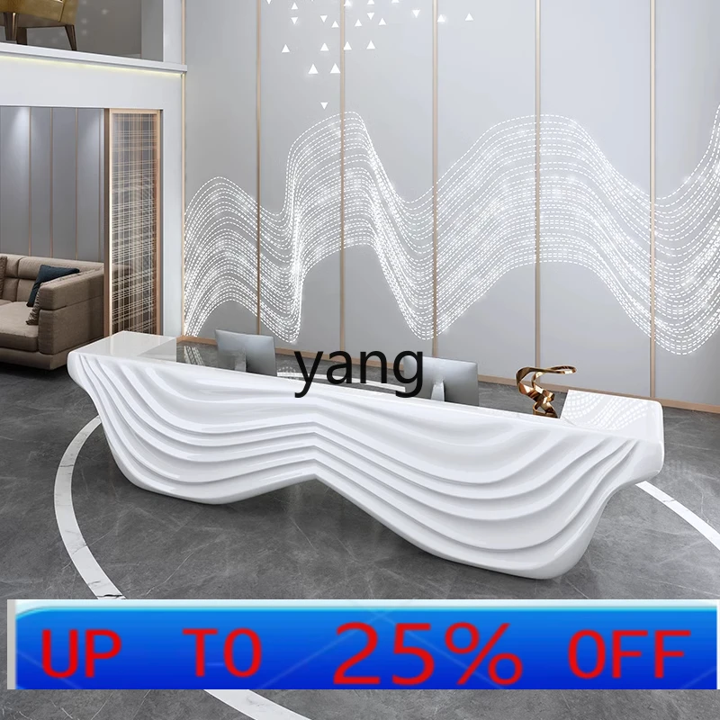 CX  company front desk reception creative special-shaped high-end checkout page modern beauty salon