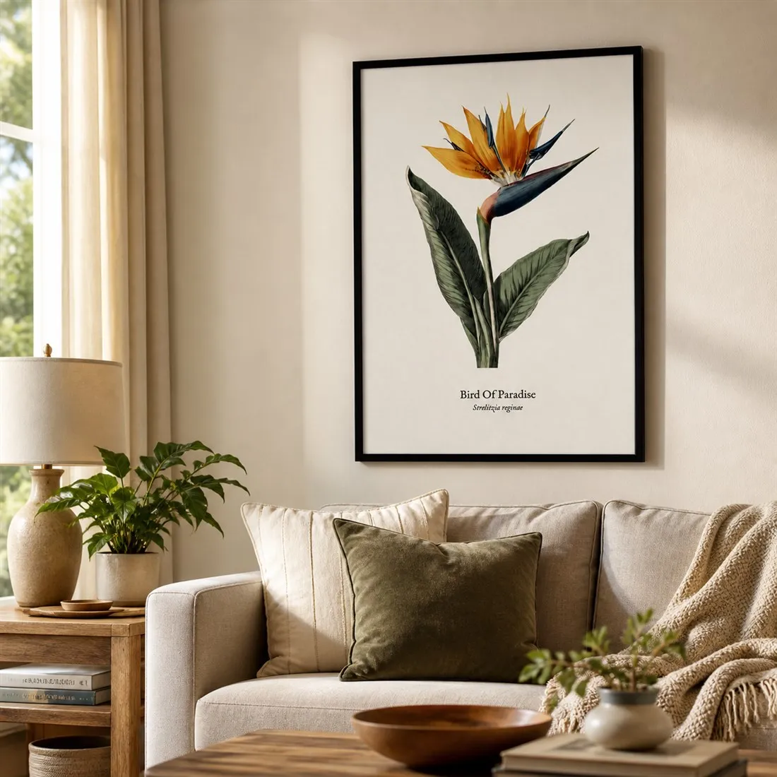 Bird of Paradise Poster,Canvas Wall Print,High‑Grade Home Decoration Artwork for Bedroom,Living Room,Office & Interior Space