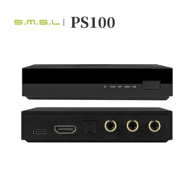 New SMSL PS100 Multifunctional Audio Converter HDMI ARC ES9023 DAC Chip Audio Converter High Peformance Power for Home Car Music