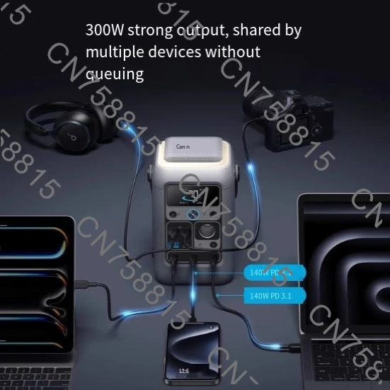 

Portable 300W LiFePO4 Battery with LED Display High Capacity Charging C300 DC Power Bank Station 288Wh (90,000mAh)