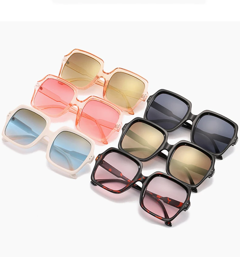 New Fashion Vintage Ladies Sunglasses Retro Big Frame Sun Glasses Female Summer Shades Oculos De Sol UV400 Outdoor Eyeglasses