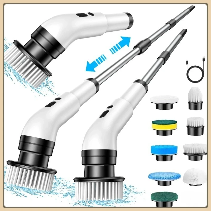 

Stretchable Multifunctional 9-in-1 Electric Cleaning Brush - Kitchen Cleaning Tool, Floor Sweeping Tool
