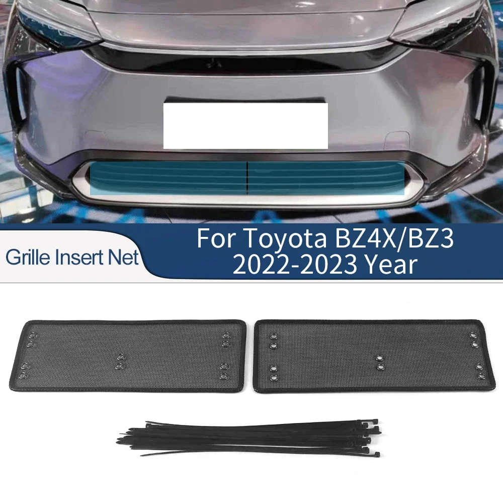 For Toyota BZ4X BZ3 2022 2023 2024 Car Accessories Front Grille Insert Net Anti-insect Dust Garbage Proof Inner Cover Mesh