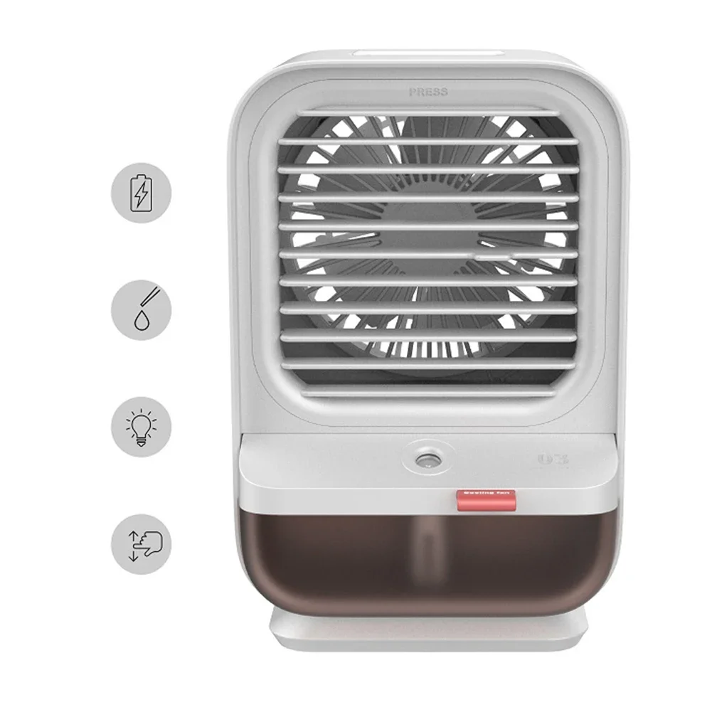 

Compact Air Cooler Desktop Cooler Compact And Portable Efficient Cooling Technology Humidity Control Feature 13*14*21cm