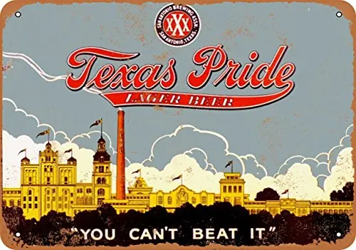 Metal Sign - Texas Pride Lager Beer - Vintage Look