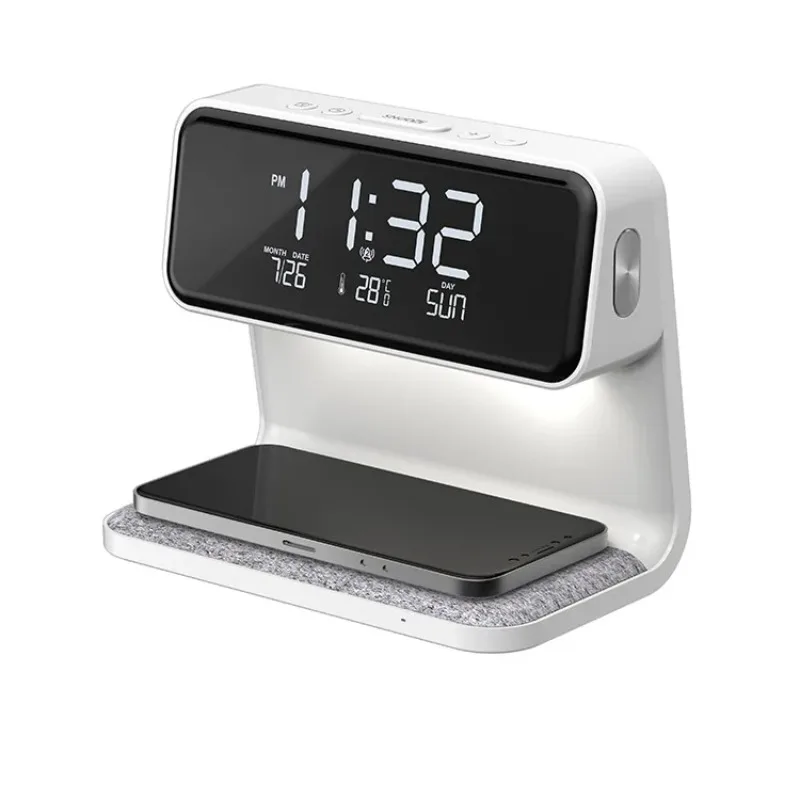 

New multi-function three-in-one wireless charging alarm clock fast charging night light