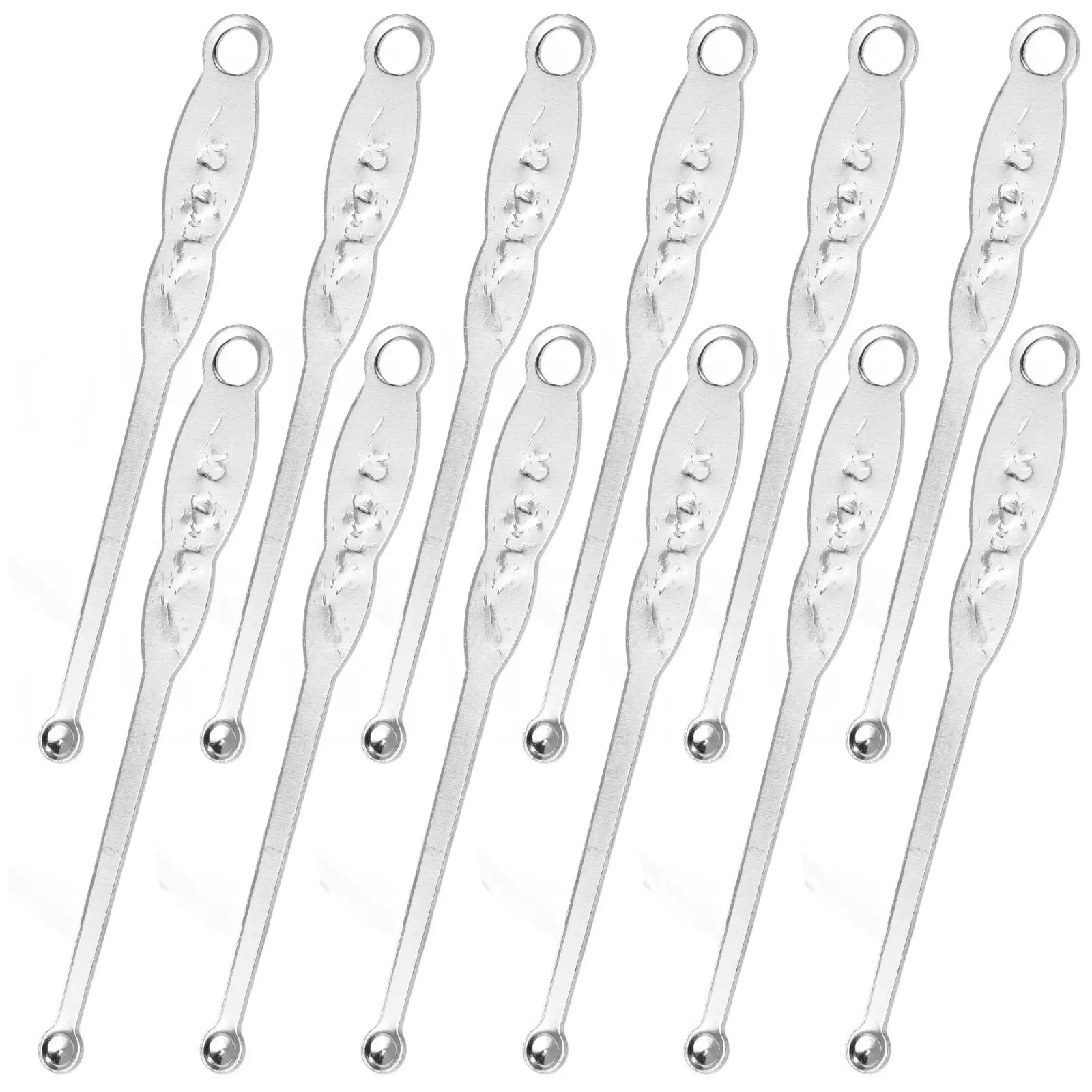 

100 Pcs Cleaning Scoop Ear Picking Rod Wax Removal Tool Cleaner Scooper Stainless Steel Work