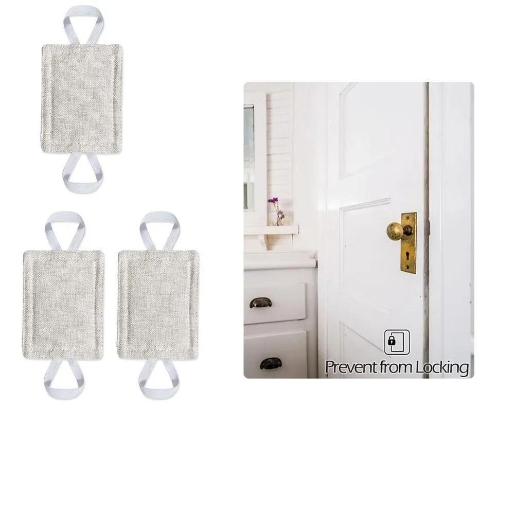 

Door Stopper Set of 3 with Noise Reducing Clamping Mechanism to Minimize Door Slamming Sounds and Damage 10x8cm