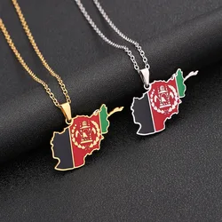 stainless steel Afghanistan map necklace couple style ethnic style popular personality dripping titanium steel