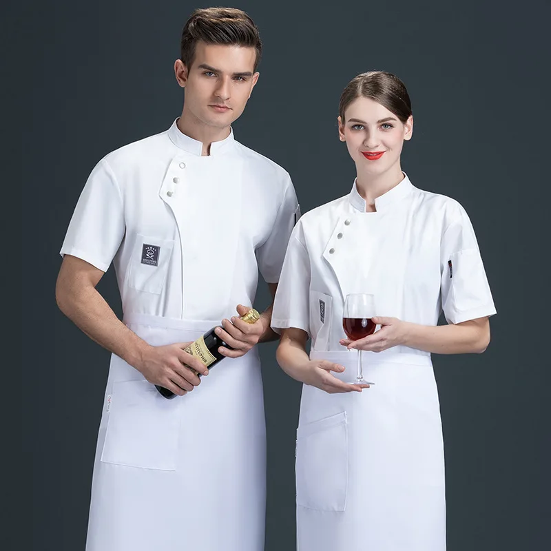 

Food service Cooking Uniform Hotel Canteen Back Kitchen Chef Work Clothes Men's Women's Restaurant Cook Shirts Baker Overalls