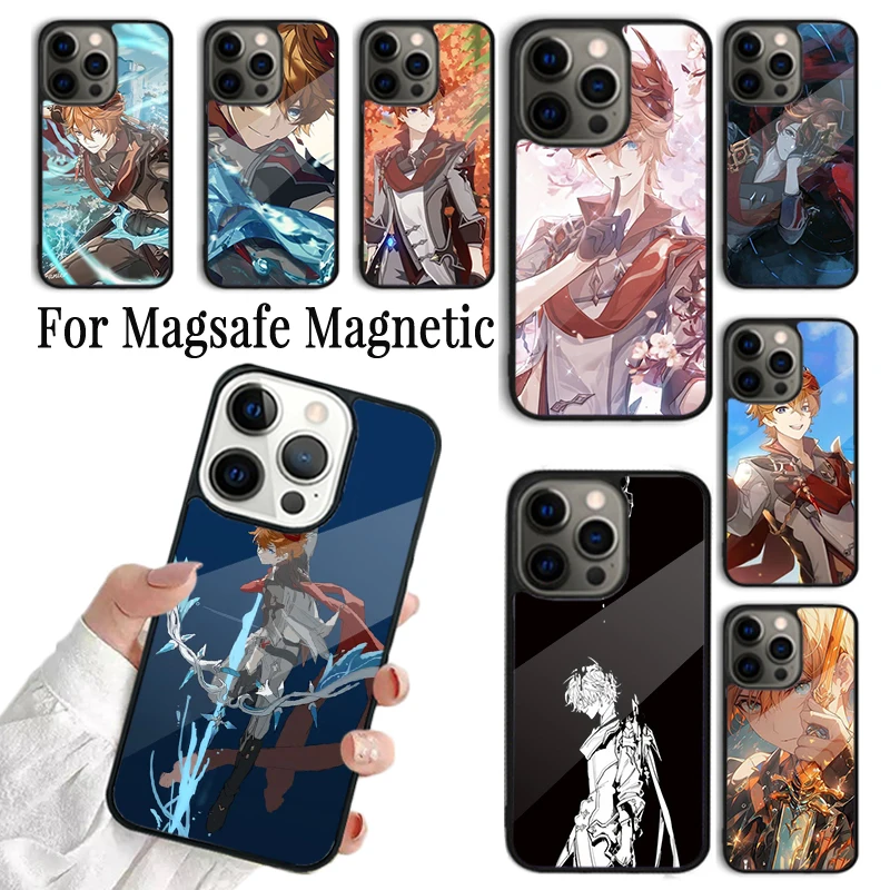 

Genshin Impact Tartaglia Phone Case Cover For iPhone 17 16 15 14 13 12 11 Pro Max Plus Magnetic FOR Magsafe