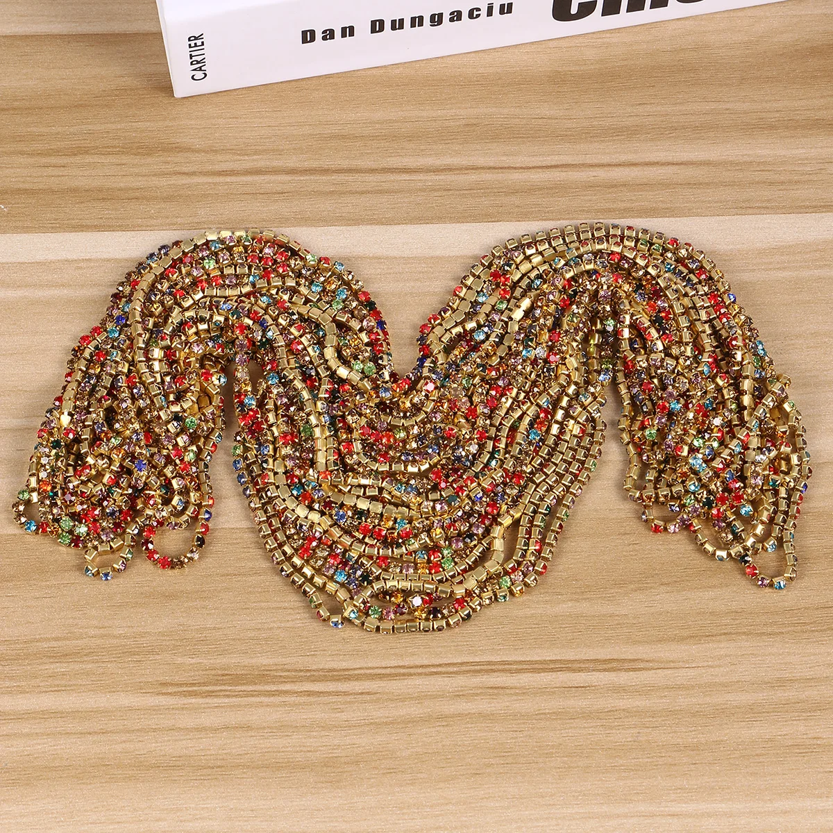 

10M Rhinestone Chain Crystal Elegant Trim Craft Sewing Garment Decoration Eye catching Chain for Crafts Colorful Metal