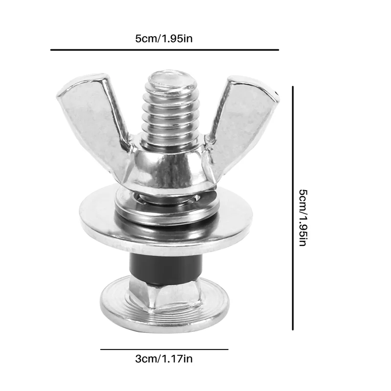 

A98U 2Pcs 316 Stainless Steel Diving Screws Butterfly Backplate Wing Nuts for Underwater Scuba Diving BCD Accessories