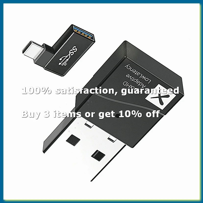 Bluetooth 5.2 Transmitter HD LL Low Latency Adaptive USB Wireless Audio Adapter Handsfree Call for /5 Notebook