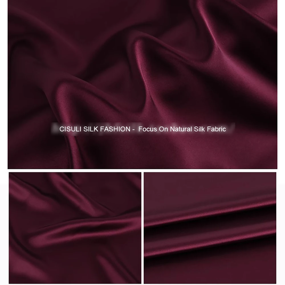 

100% Pure Heavy Silk Satin Fabric 40momme Width 140cm Suits / Party Dresses Cloth Sewing Material Solid Color 24J16