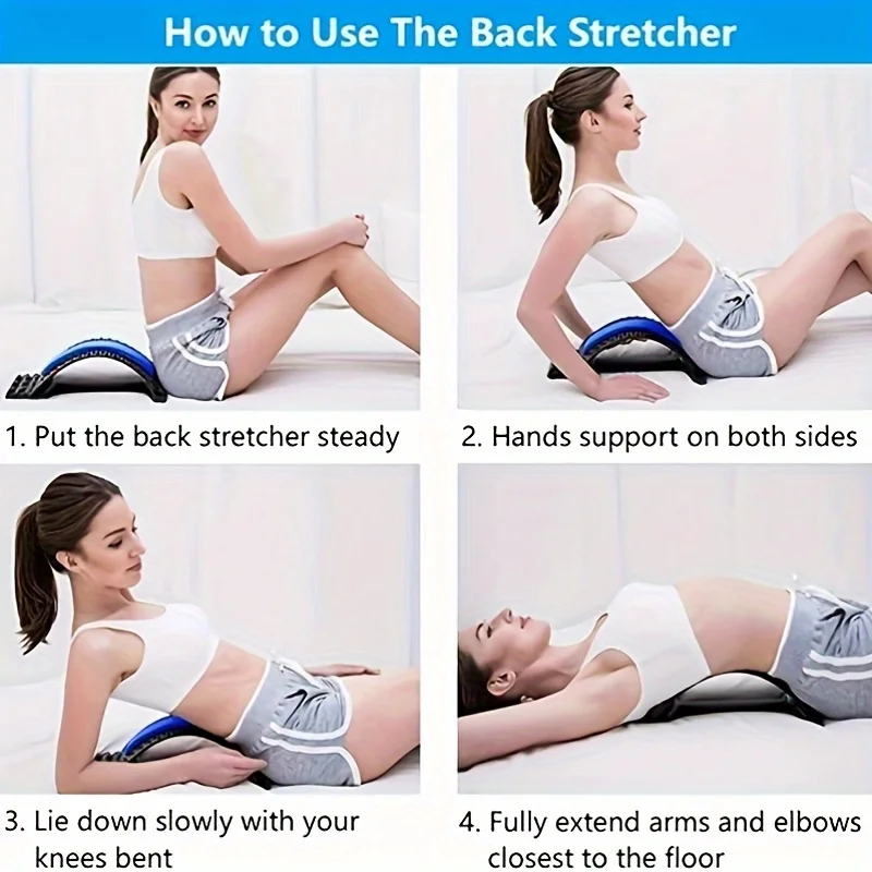 

Posture Corrector Back Stretcher - Multi-Use Lumbar Support Device For Men & Women, Battery-Free