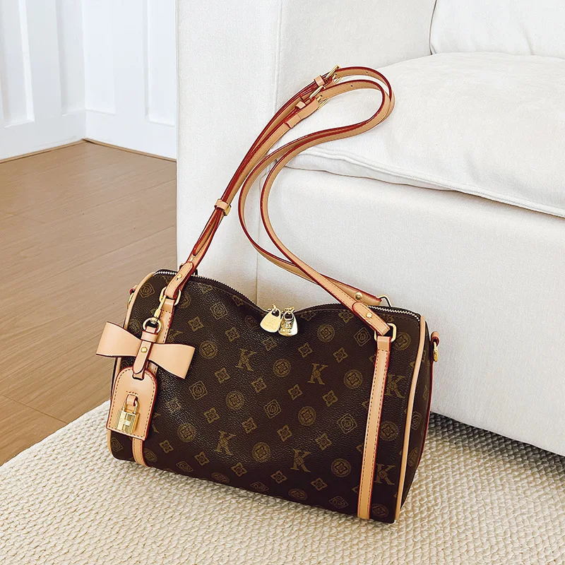 

2025 Printed Shoulder Bag, Women's Large Capacity Vintage Crossbody Purse, Fashion Commuter Tote, Casual Retro Sling Bag, Trendy