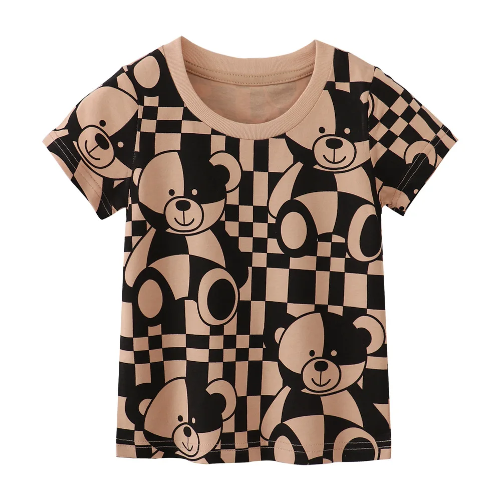 2023 sommer Kinder Jungen T-shirts Cartoon Gedruckt Kurzarm Dünne Baumwolle Baby Jungen Shirts Oansatz Vielseitig Kinder Jungen Tops – Detail 1