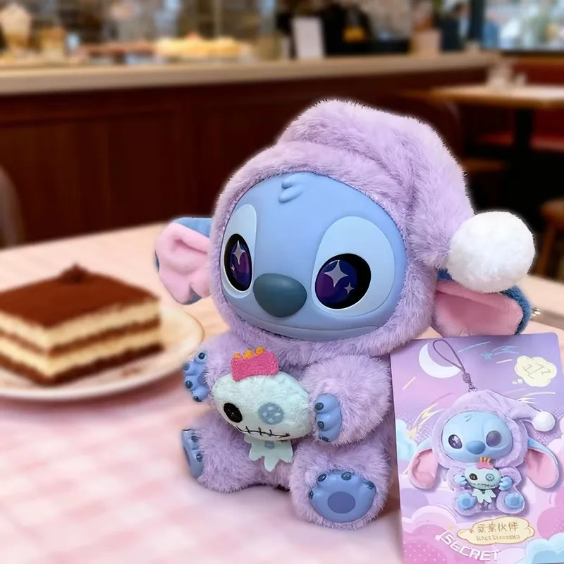 Pluszak Stitch Seria Jedz Coś Przed Snu, Pluszowy Brelok, Kawaii Pluszowa Lalka, Breloczek do Kluczy Samochodowych, Prezent Świąteczny dla Dziewczynki, Zabawka Anime