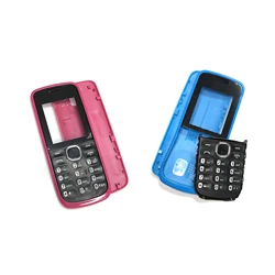 Phone Housing Cover For Nokia 2012 1100 RM-827 112 C1-02 C1-02i case Keypad Back Battery Mobile Phone Case Dual card version