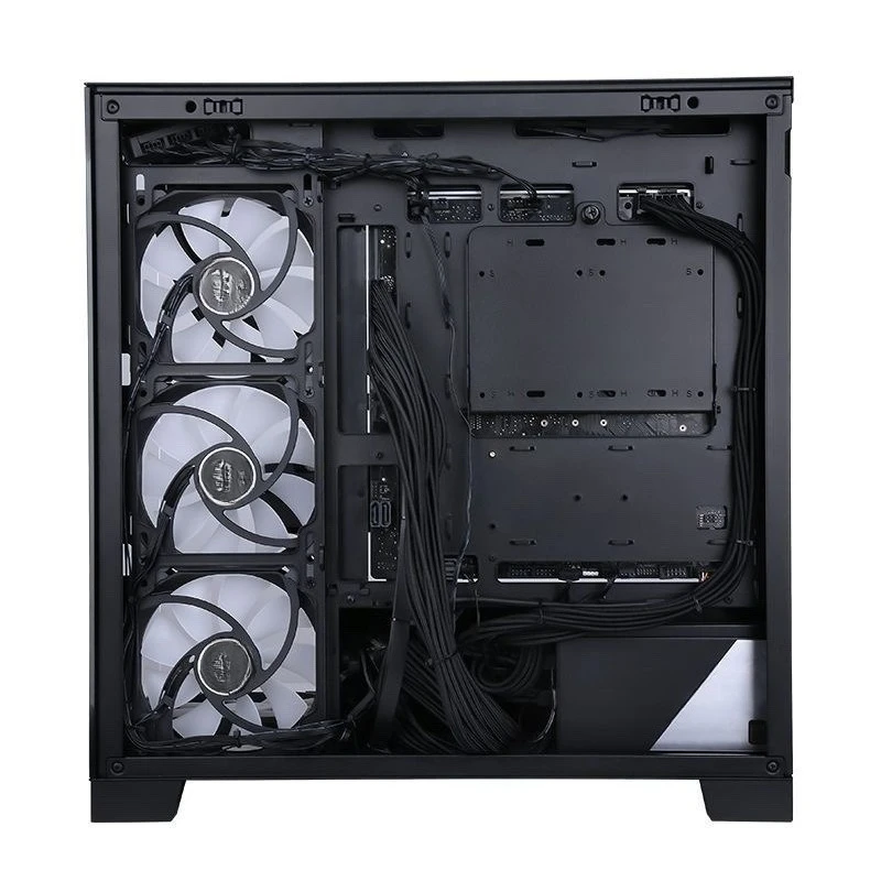 Neuer Spiegel, schwarz, reinweiß, vollseitig transparent, Mini-Computergehäuse mit Meerblick, Desktop-Rückstecker