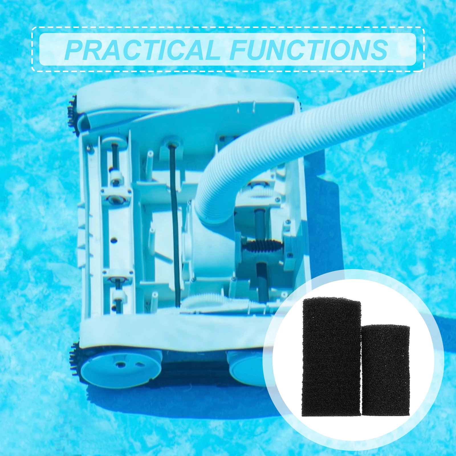 

10pcs Filter Sponge Reusable Cleaning Tool Washable Replacement Foams White Premium Material Durable Easy Water Fresh