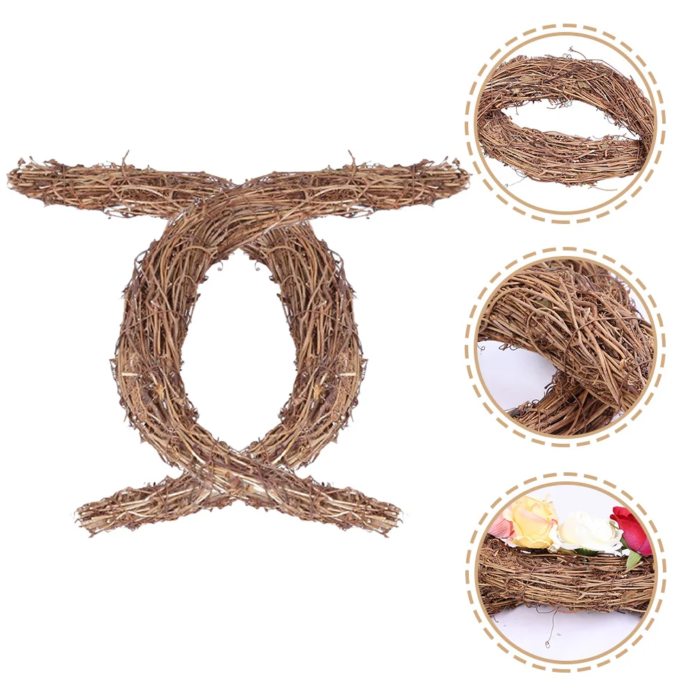 

2Pcs DIY Rattan Wreath Ring Natural Vine Handmade Christmas Decoration Craft Material DIY Rattan Dreamcatcher Making Rings