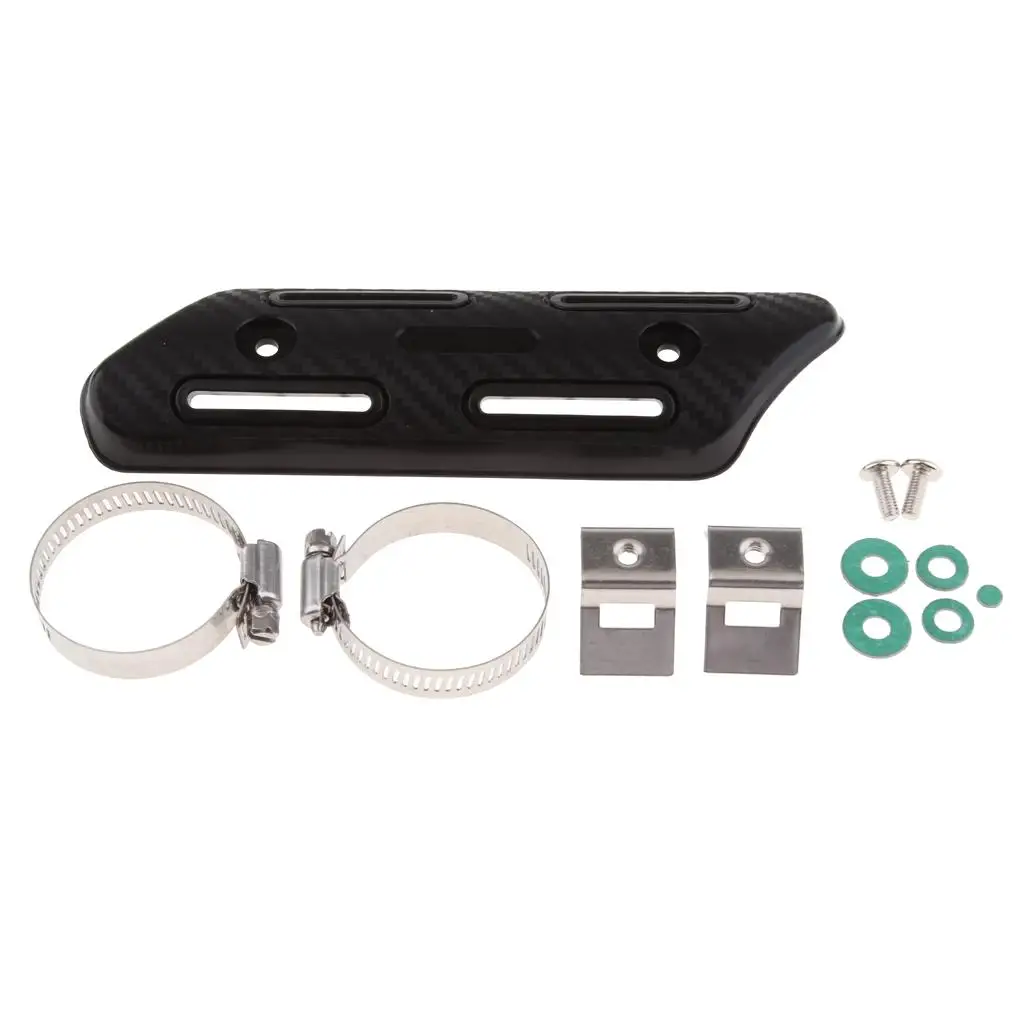 Motorcycle Exhaust Muffler Heat Shield Cover Plastic Pipe Guard Universal for Street and Offroad Motorcycles