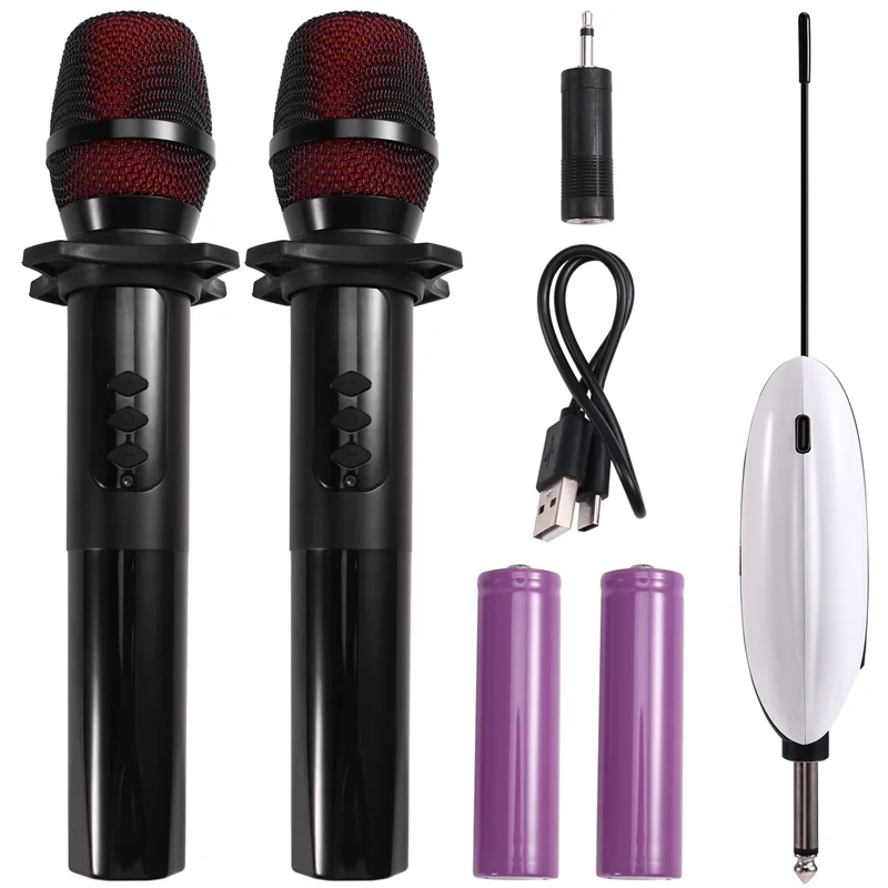 

New-UHF Wireless Rechargeable Microphone Expander 6.5Mm Microphone Mixer Multi-Channel Input Expander