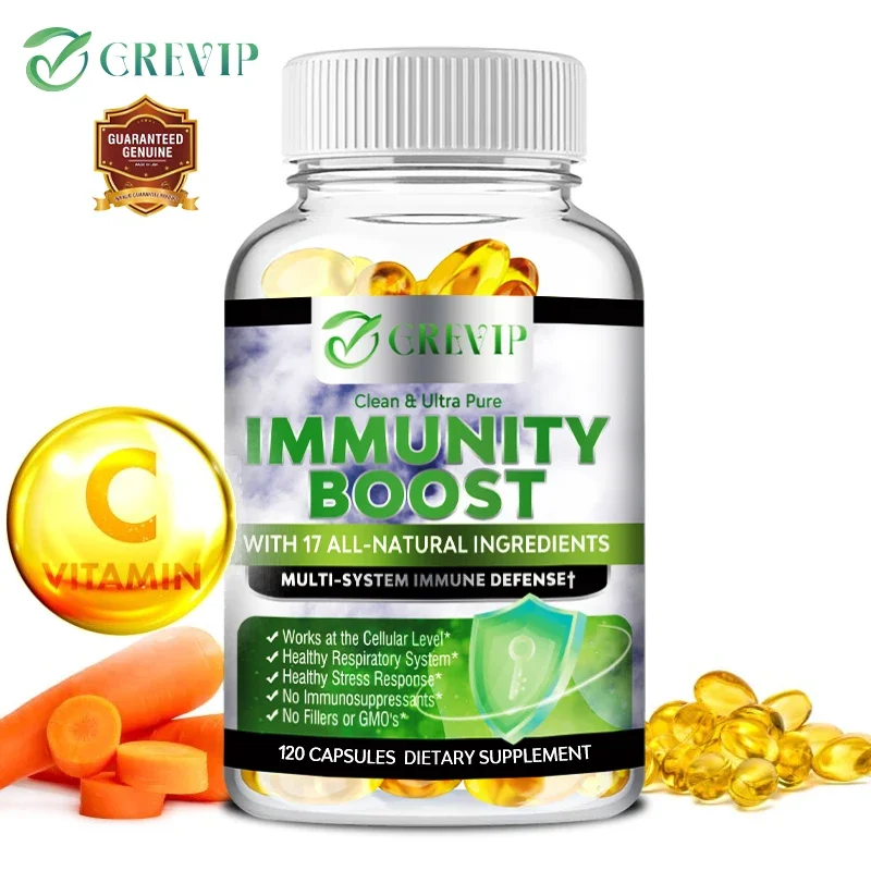 

Immunity Boost - with Vitamin C, Zinc, Elderberry, Echinacea - Antioxidant, Immune System Support