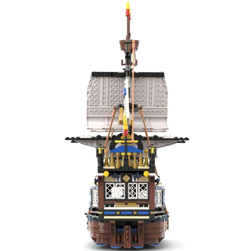 Bloques de construcción de barco pirata, kit de construcción educativo con cubierta detallada, modelo creativo, juguete para niños, regalos de cumpleaños